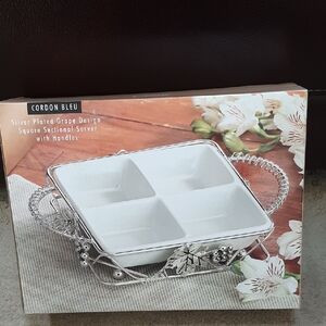 Vintage NIB Cordon Bleu Silver Plated Sectional Server